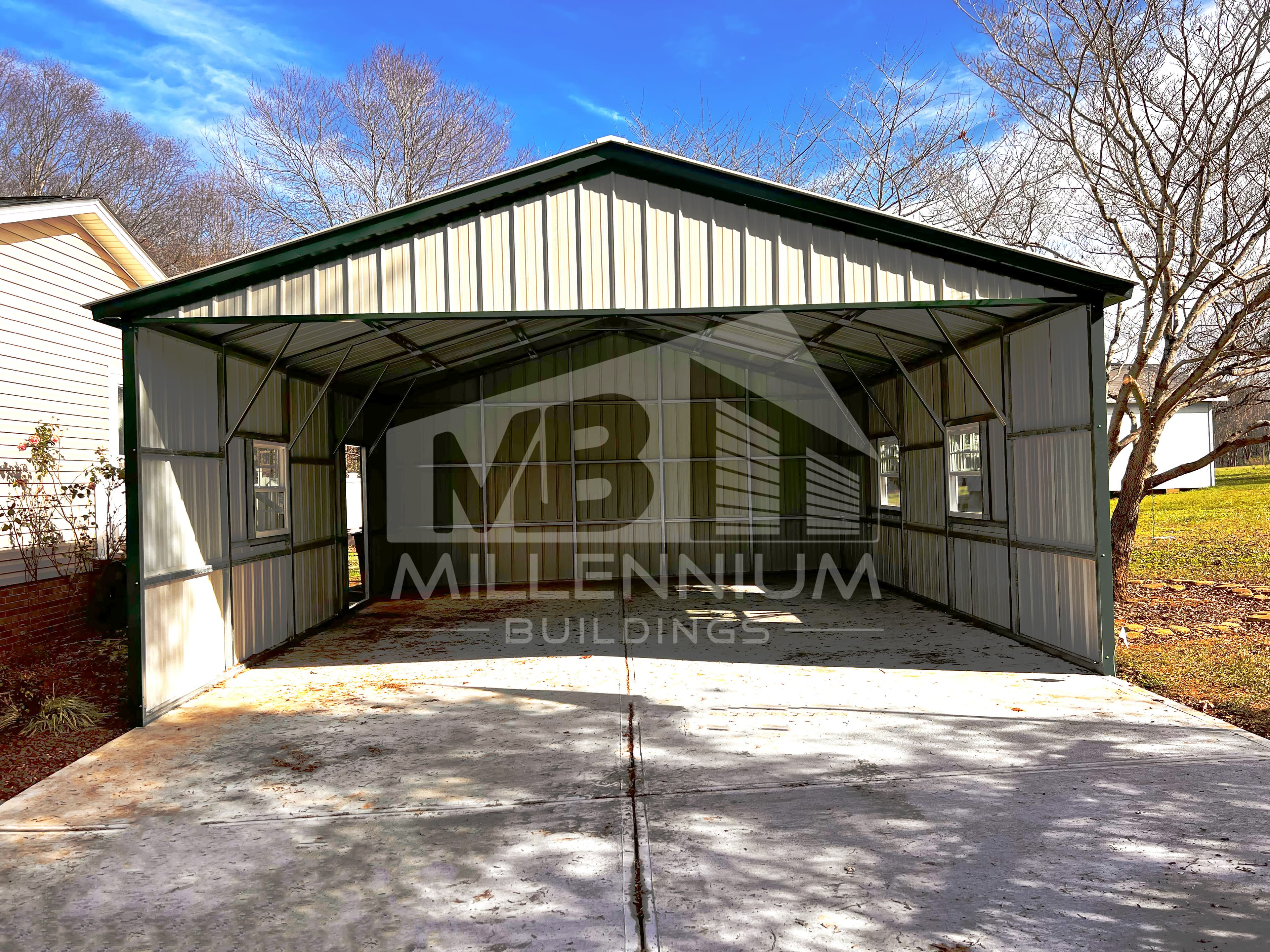 Fully Enclosed Carport 22’X25’X9′