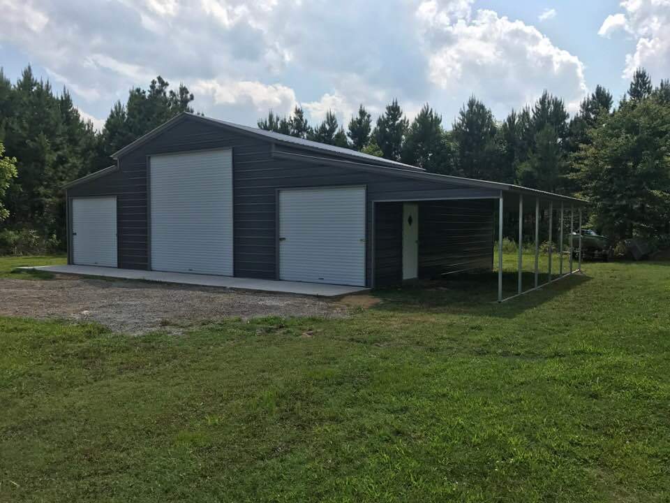 Carolina vertical roof style. Main unit 24&#8242; wide x 30&#8242; long x 13&#8242;