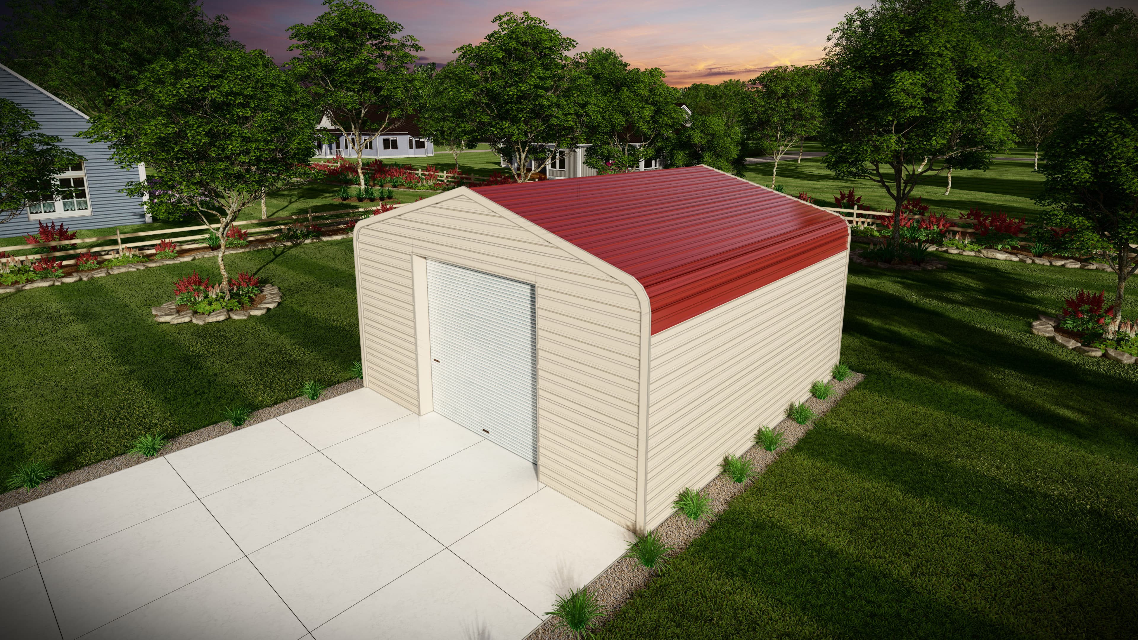 Regular roof style fully enclosed