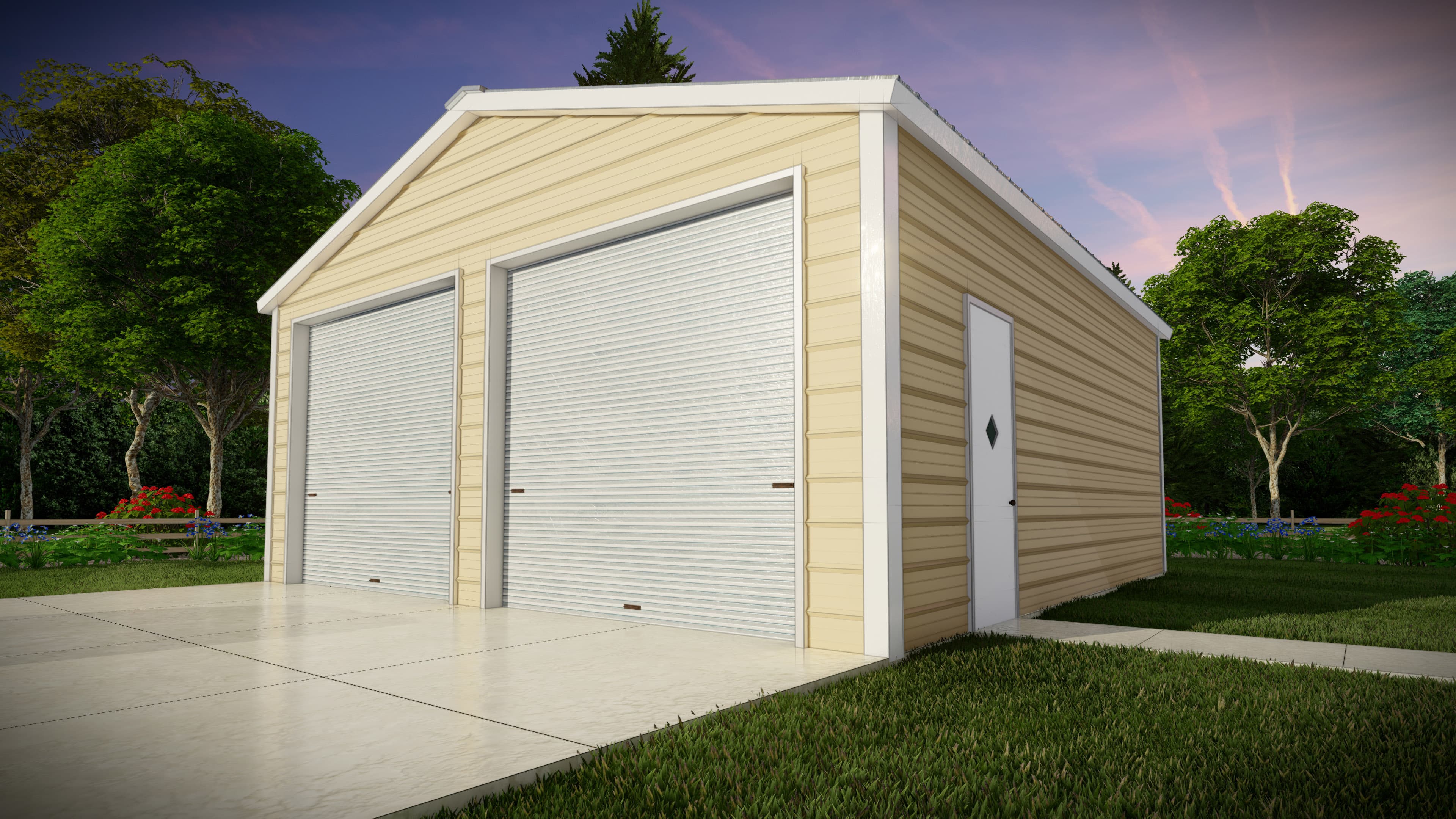Vertical style roof fully enclosed