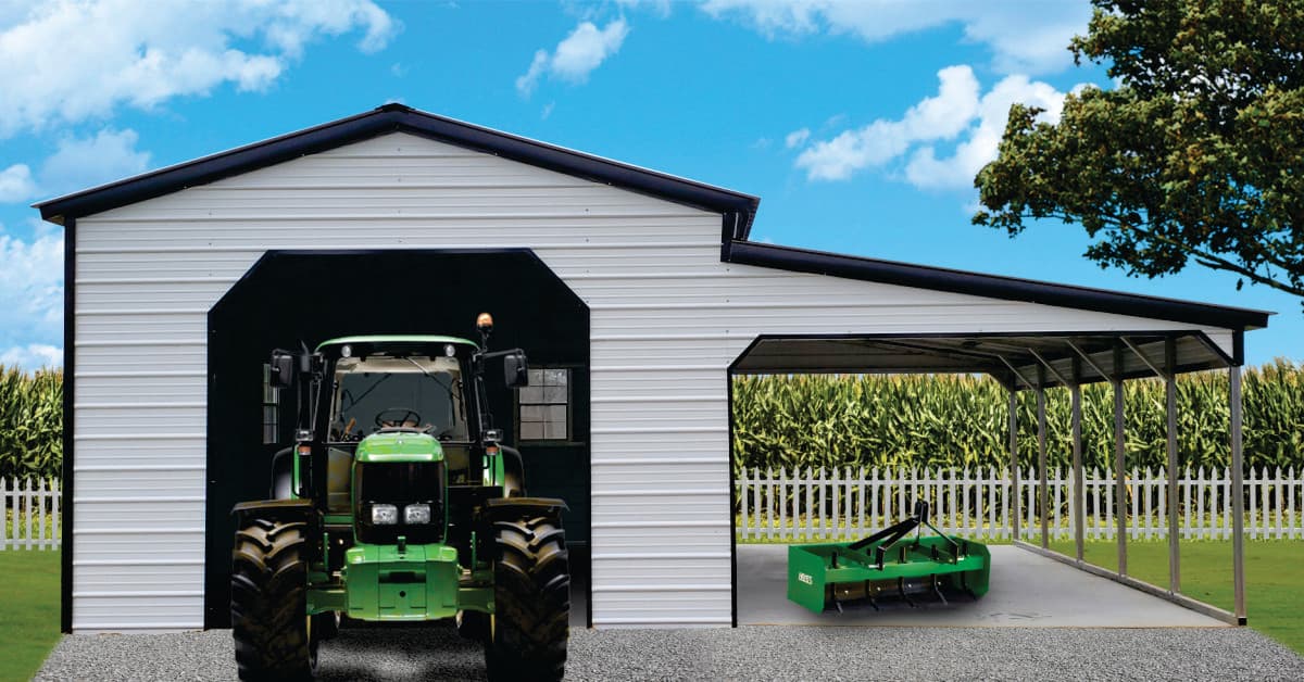 Vertical roof style main fully enclosed